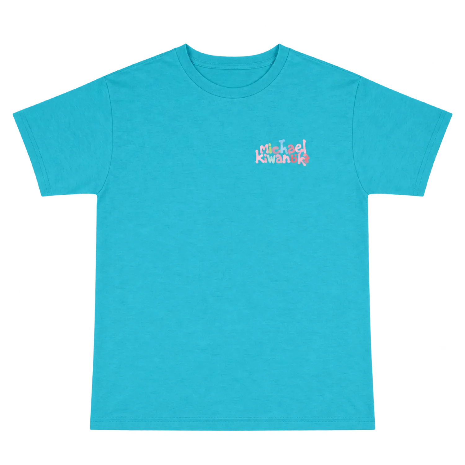 FUDGE Teal Logo t-shirt cotone stampa fronte retro