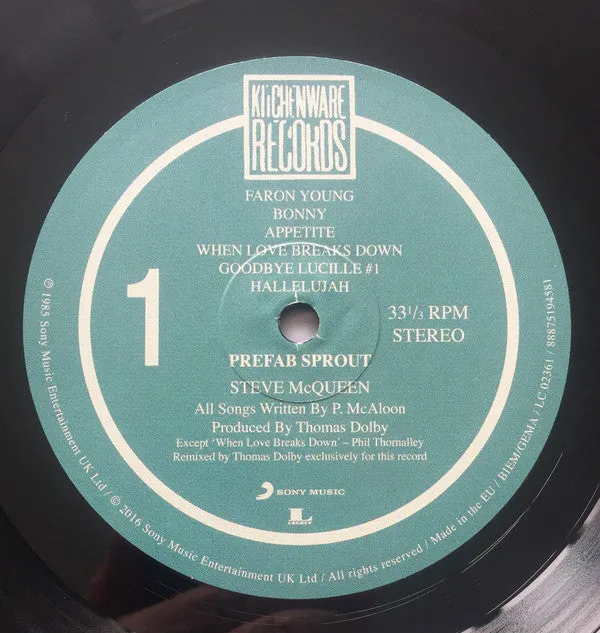 Prefab Sprout Steve McQueen vinile LP 180g ristampa 2016