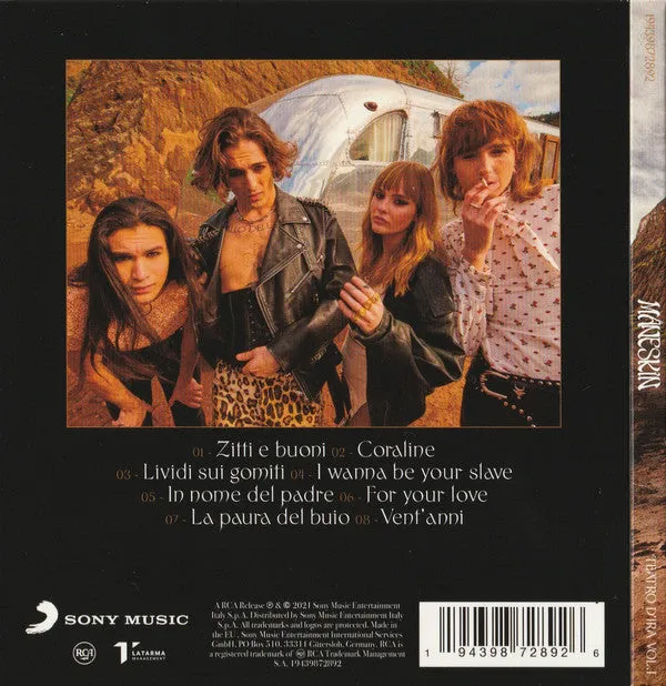 Måneskin Teatro d'Ira Vol.I CD album Mint