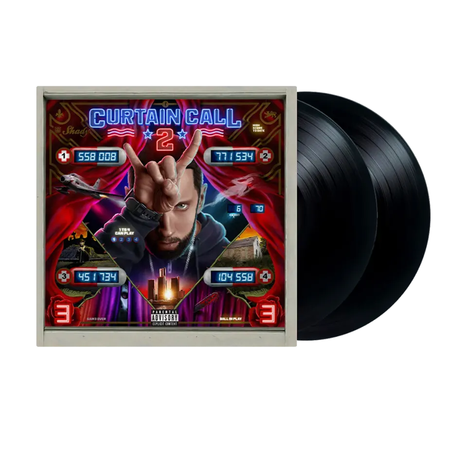Eminem Curtain Call 2 doppio vinile 2LP nero hip hop