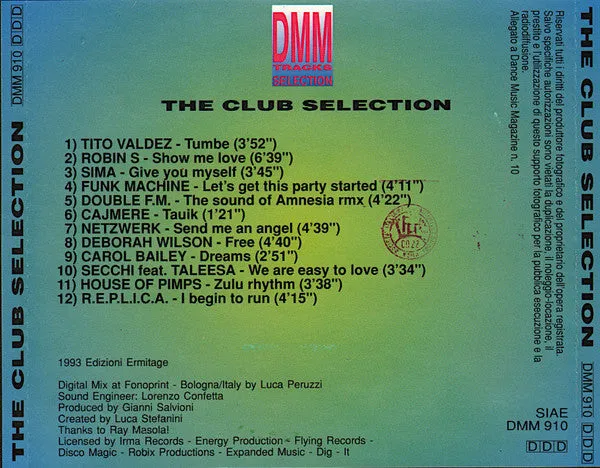 Various The Club Selection CD compilation house 1993