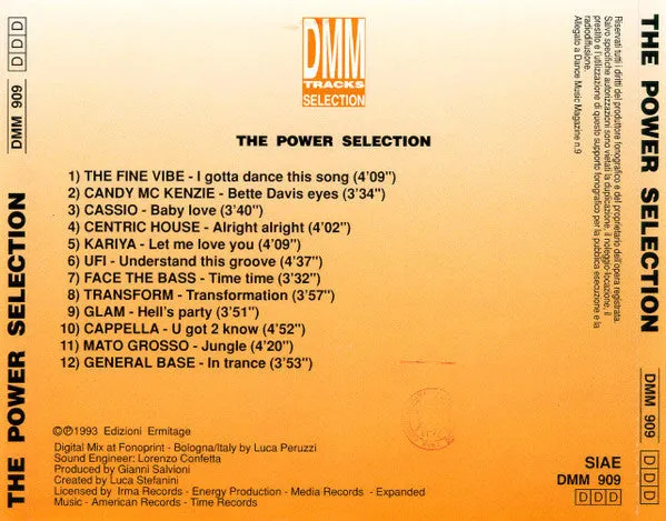 Various The Power Selection CD compilation house 1993