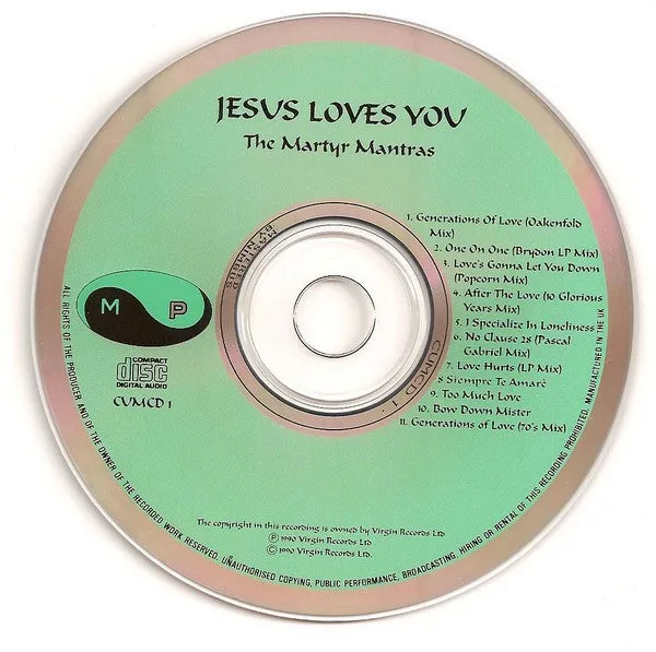 Jesus Loves You The Martyr Mantras CD album 1990 usato