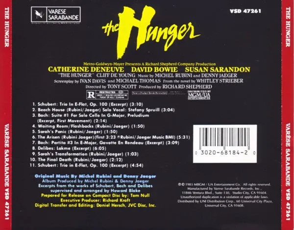 Rubini Jaeger The Hunger CD colonna sonora ambient