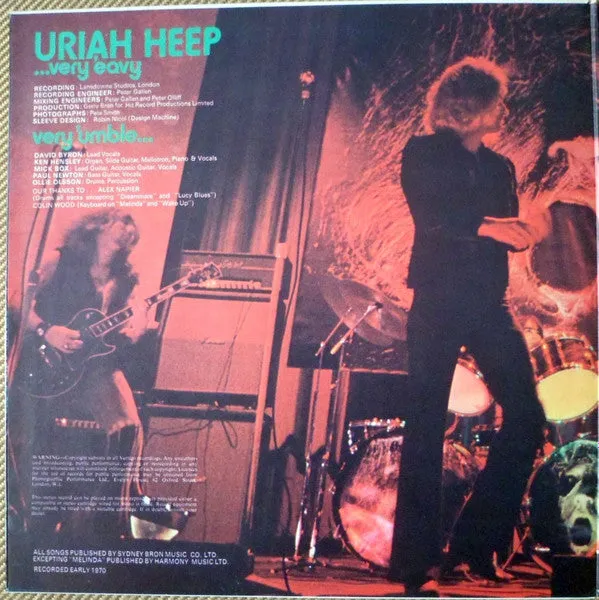 Uriah Heep Very 'Eavy Very 'Umble LP vinile apribile VG