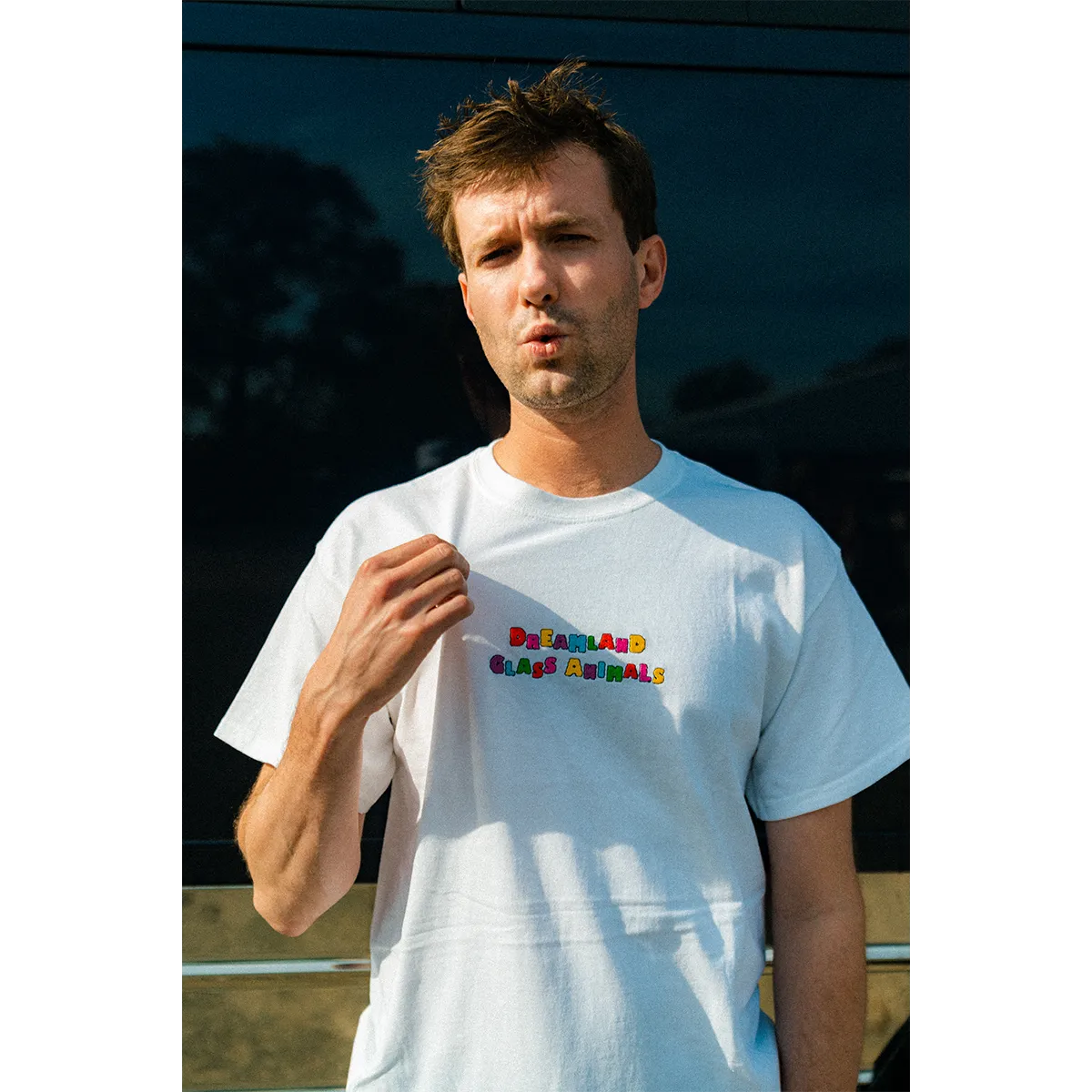 Polydor Records Dreamland t-shirt bianca ricamata cotone