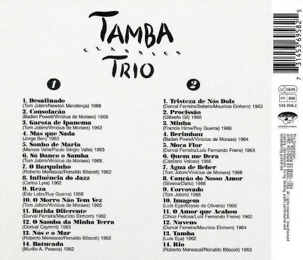 Tamba Trio Classics doppio CD bossa nova usato VG+