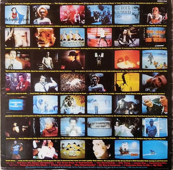 Sex Pistols Great Rock'n'Roll Swindle LP vinile ristampa 1988