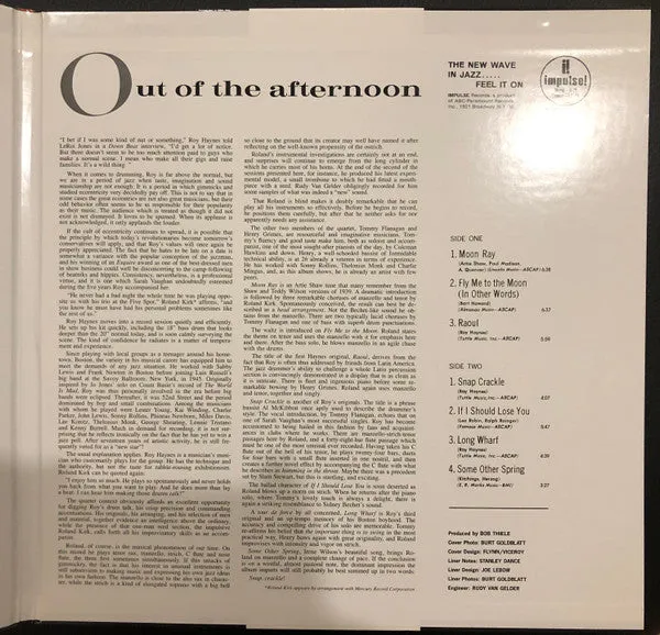 Roy Haynes Quartet Out Of The Afternoon 2LP gatefold LTD