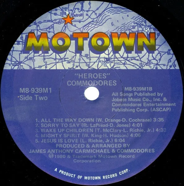 Commodores Heroes vinile usato VG+ gatefold soul