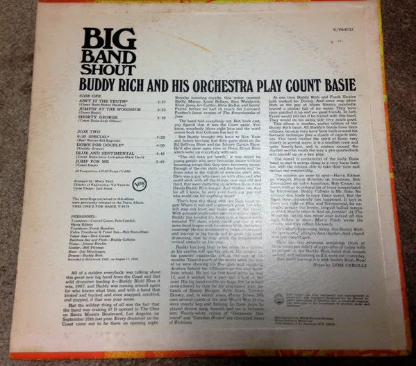 Buddy Rich Big Band Shout vinile LP big band Basie