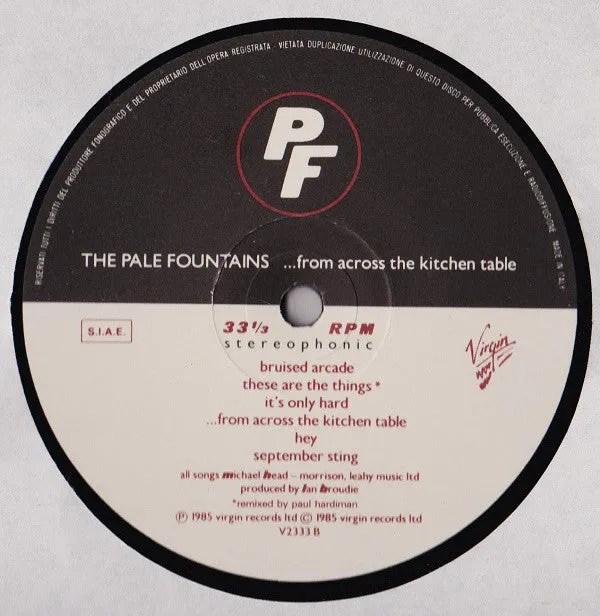 Pale Fountains Kitchen Table LP vinile 1985