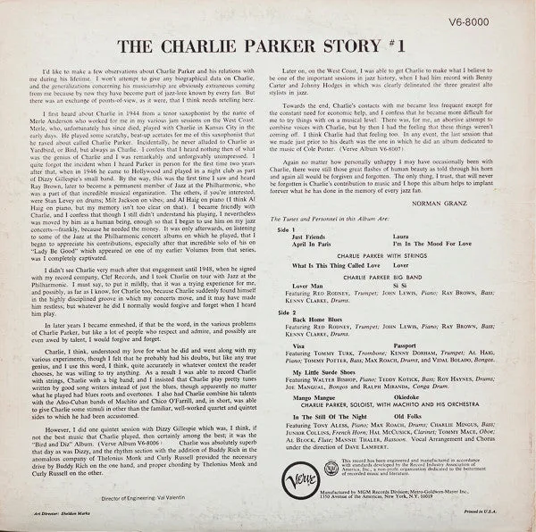 Charlie Parker Story #1 vinile LP compilation bop