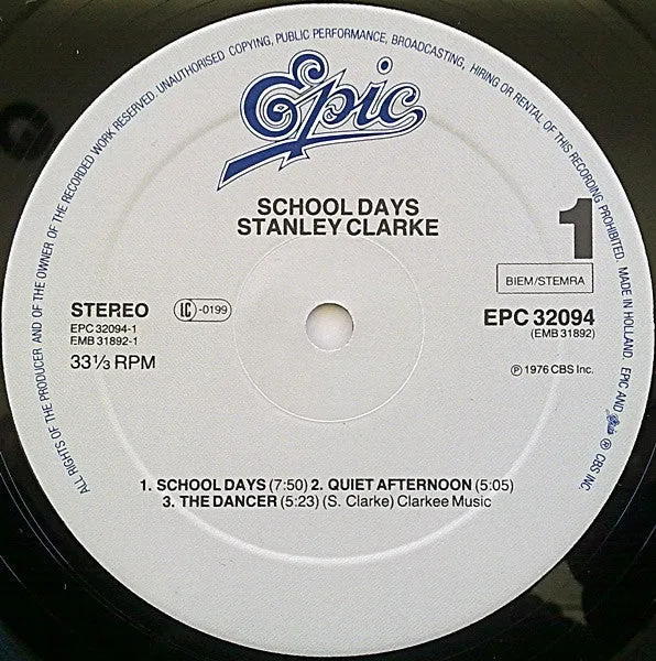 Stanley Clarke School Days vinile LP usato ristampa