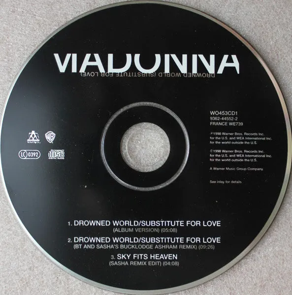 Madonna Drowned World CD singolo CD1 ambient