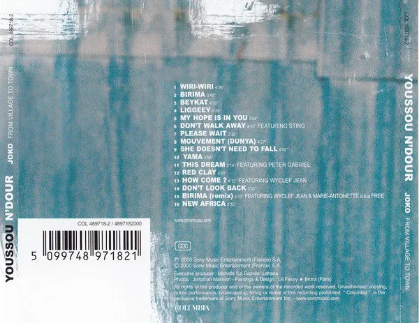 Youssou N'Dour Joko From Village To Town CD album