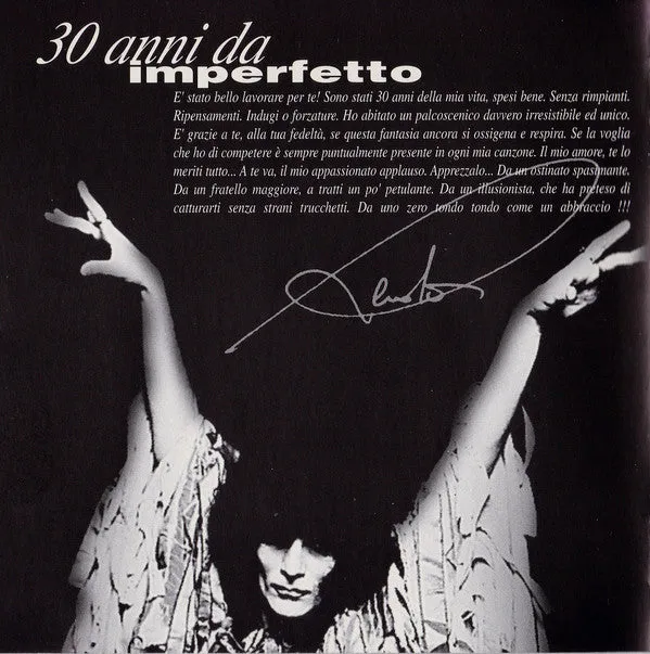 Renato Zero Sulle Tracce Dell'Imperfetto CD album usato VG+