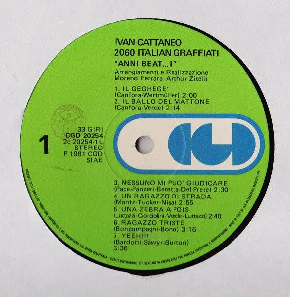 Ivan Cattaneo Duemila60 Italian Graffiati LP vinile VG