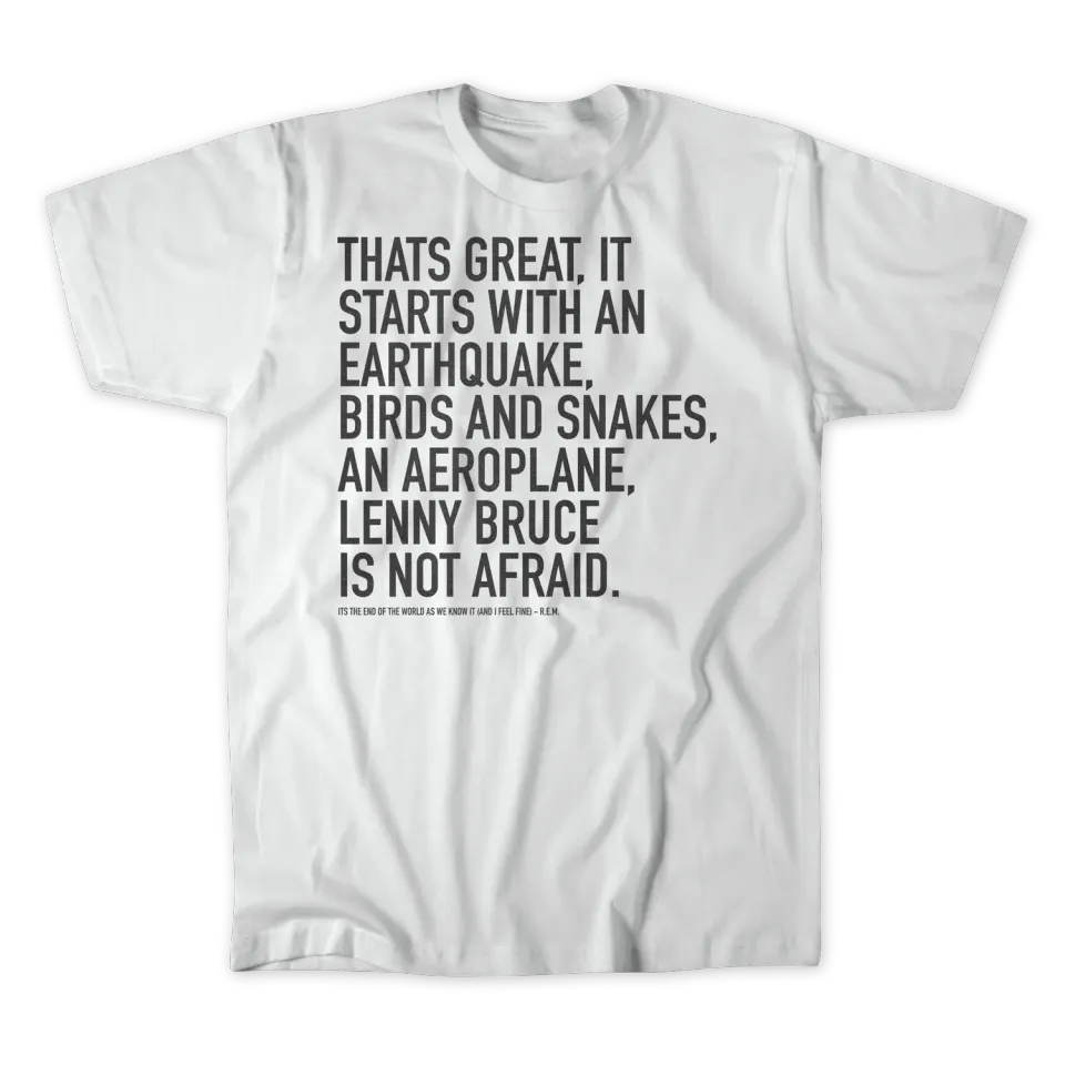 R.E.M. End Of The World lyric t-shirt bianca