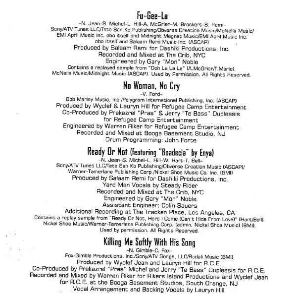 Fugees Greatest Hits CD compilation hip hop soul