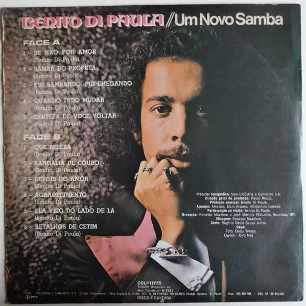 Benito Di Paula Um Novo Samba LP vinile 1974