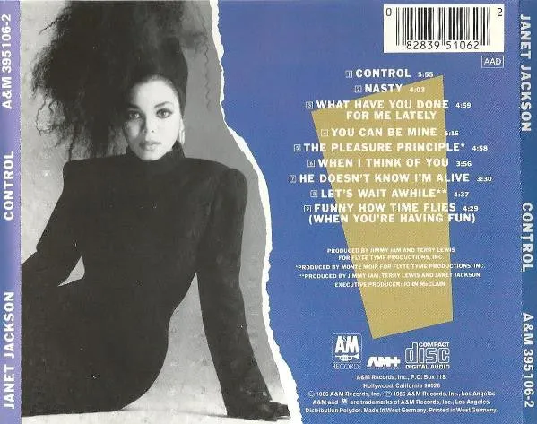Janet Jackson Control CD album ristampa Germania Ovest