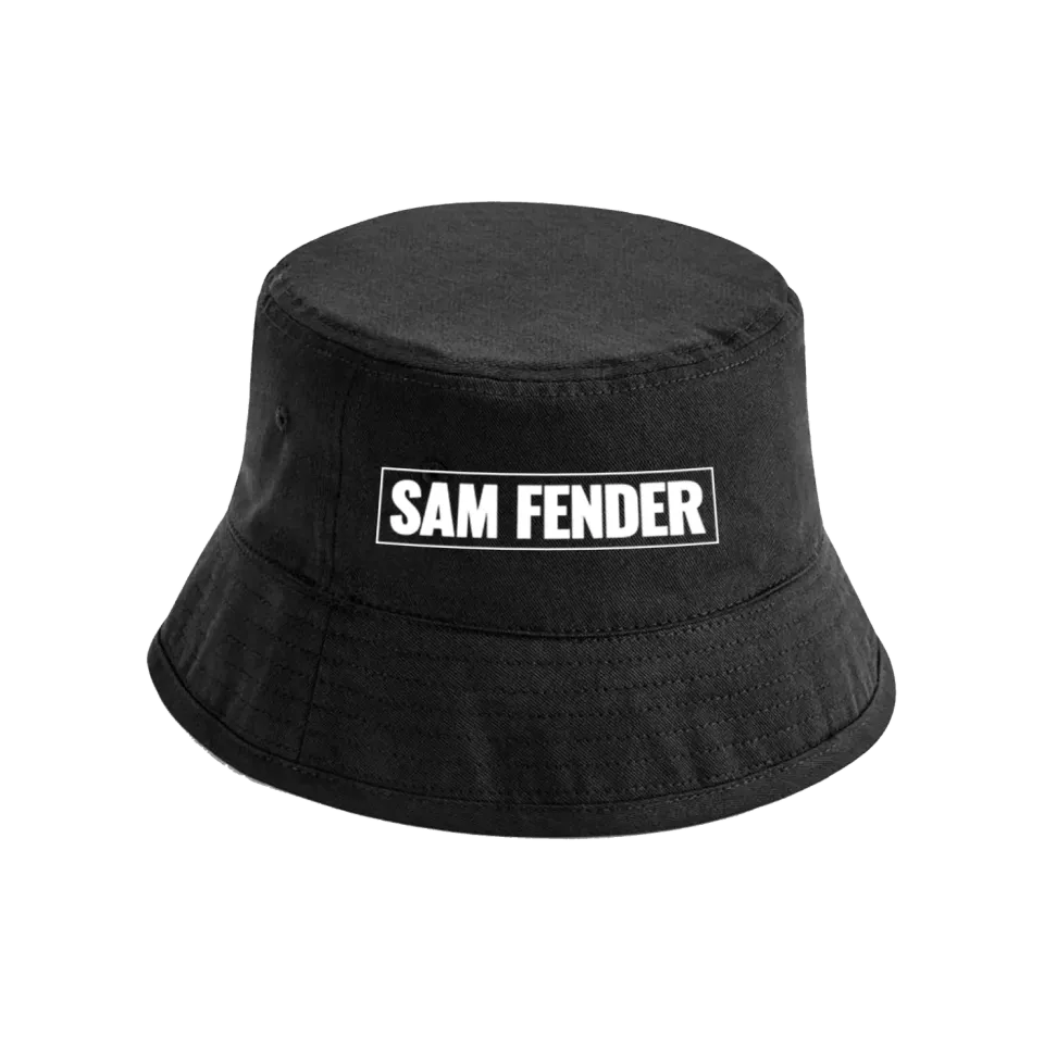 Sam Fender Cappello Bucket Nero Ricamato