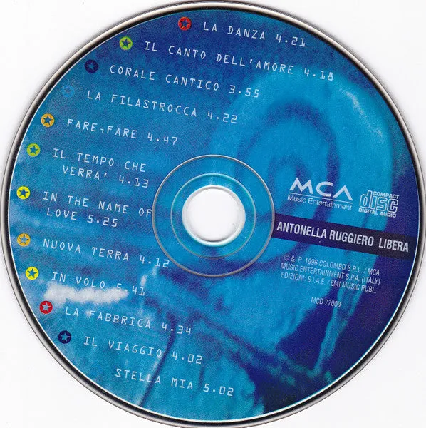 Antonella Ruggiero Libera CD album 1996 Mint