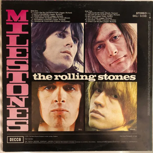 Rolling Stones Milestones LP compilation Decca 1971 vinile usato