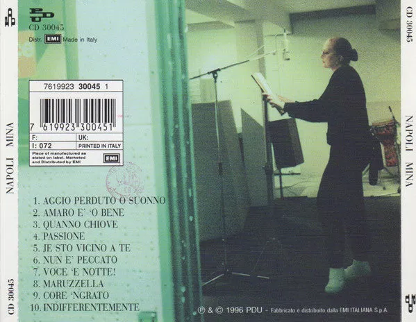 Mina Napoli CD album canzone napoletana 1996