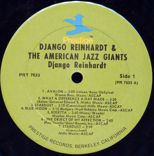 Django Reinhardt American Jazz Giants LP swing usato