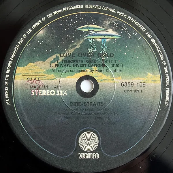 Dire Straits Love Over Gold LP vinile usato Italia