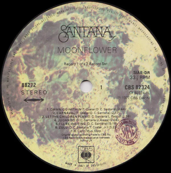 Santana Moonflower 2LP doppio vinile usato live