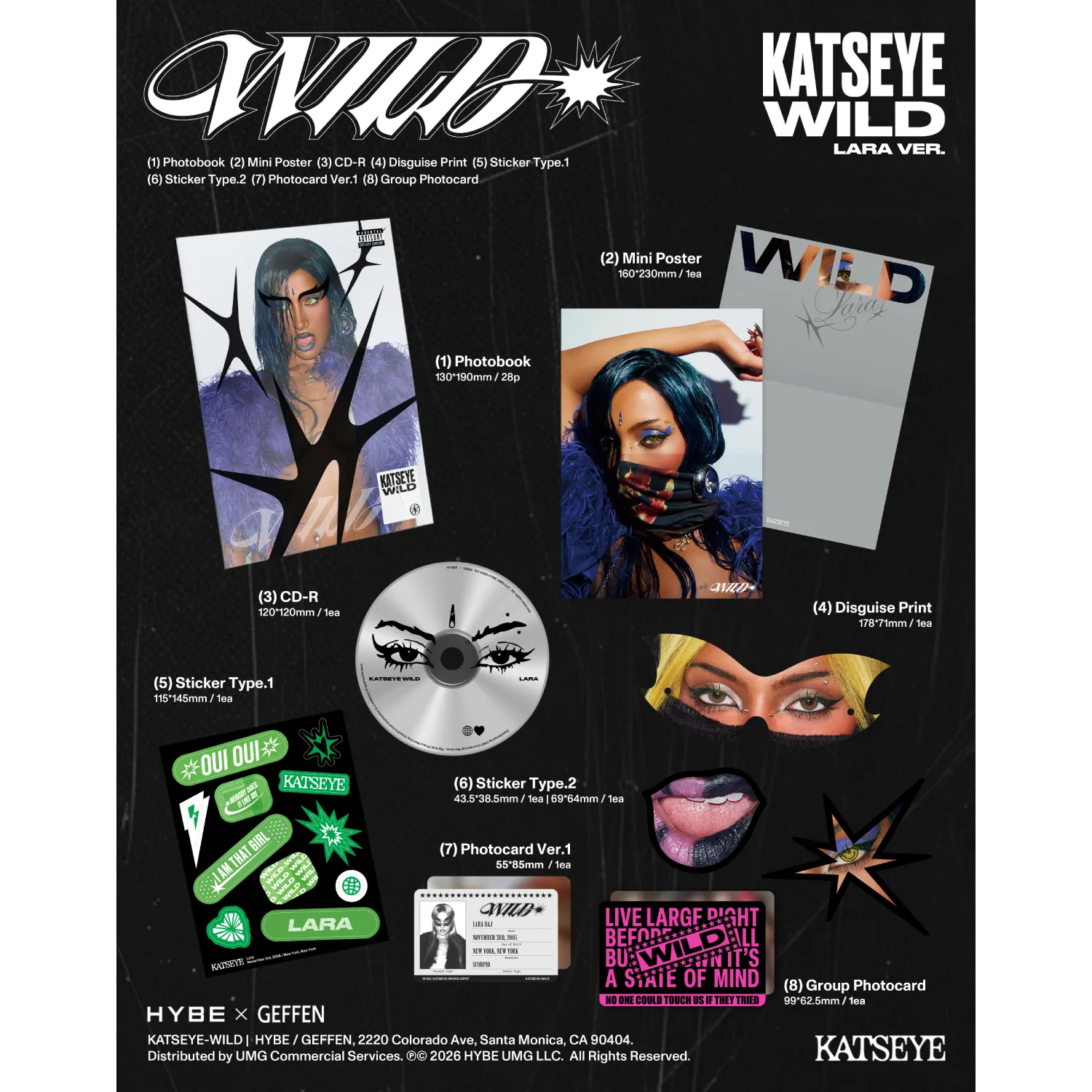 KATSEYE WILD Lara ver. CD con photocard