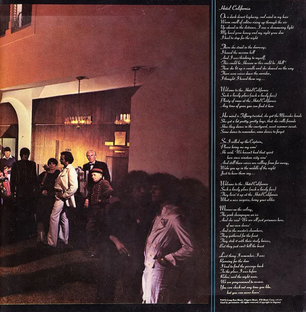 Eagles Hotel California vinile usato LP Italia 1977