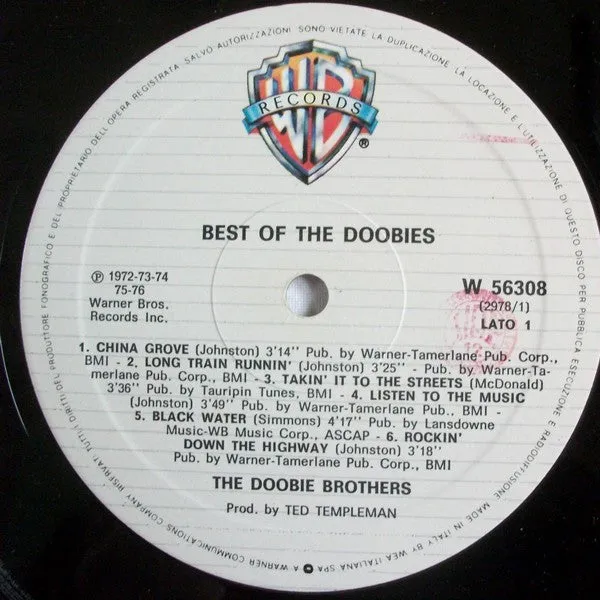 Doobie Brothers Best Of The Doobies vinile LP compilation NM