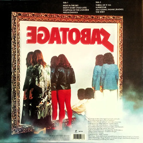 Black Sabbath Sabotage LP 180g ristampa heavy metal