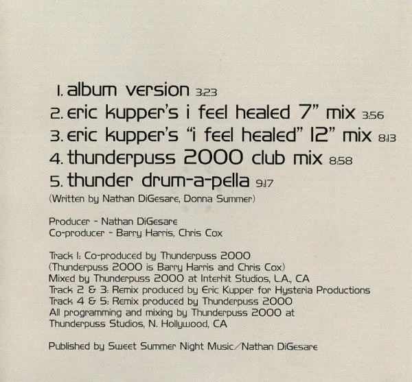 Donna Summer Love Is The Healer CD maxi house 2000