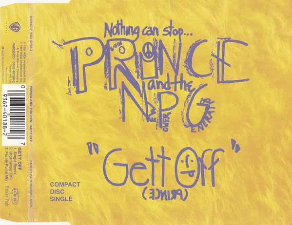 Prince Gett Off CD singolo remix 1991