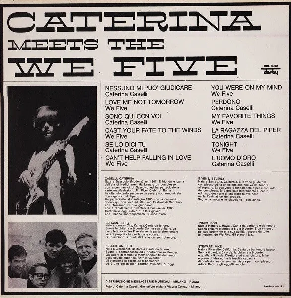 Caterina Caselli We Five Caterina Meets LP compilation 1966