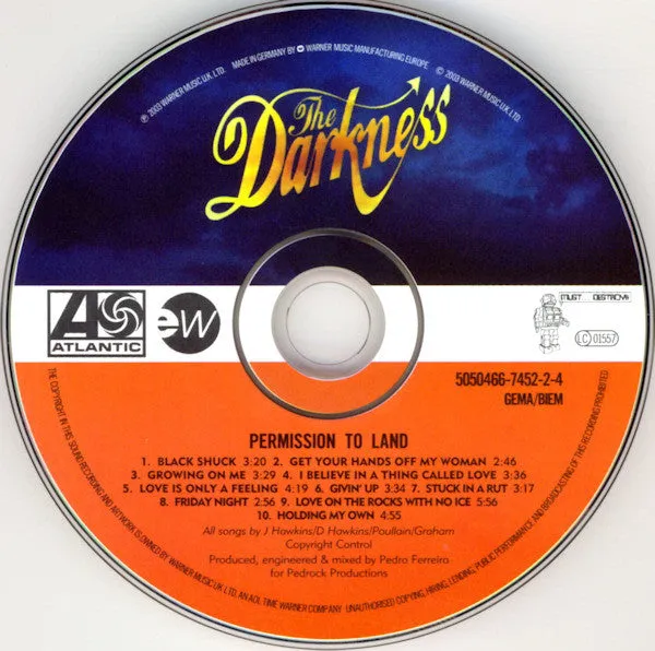 The Darkness Permission To Land CD album jewel case