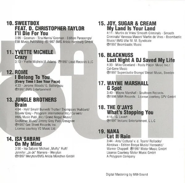 Touch My Soul Vol.9 CD compilation Near Mint