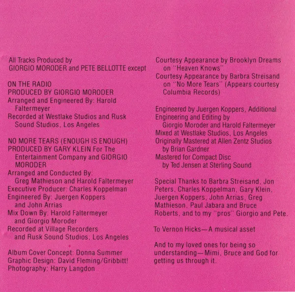 Donna Summer On The Radio CD compilation disco usata