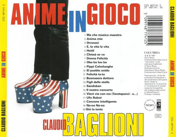 Claudio Baglioni Anime In Gioco CD pop vocale