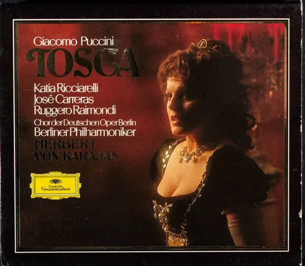 Puccini Tosca Karajan 2xCD box opera Deutsche Grammophon