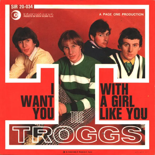 The Troggs With A Girl Like You vinile 7" usato VG garage rock