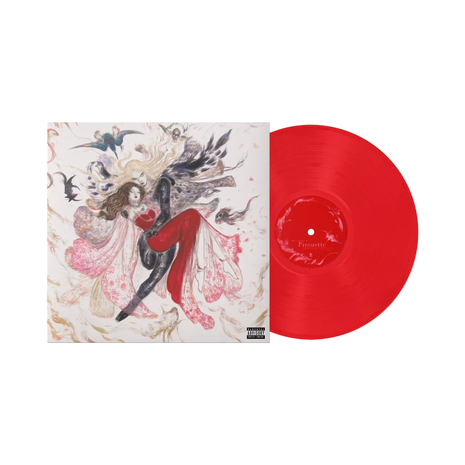 2hollis Pirouette vinile LP rosso con art card firmata