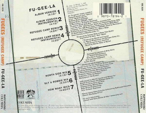 Fugees Fu-Gee-La CD maxi singolo conscious 1995