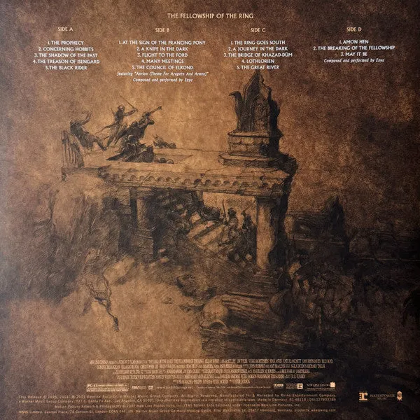 Howard Shore Fellowship Of The Ring 2 LP colonna sonora