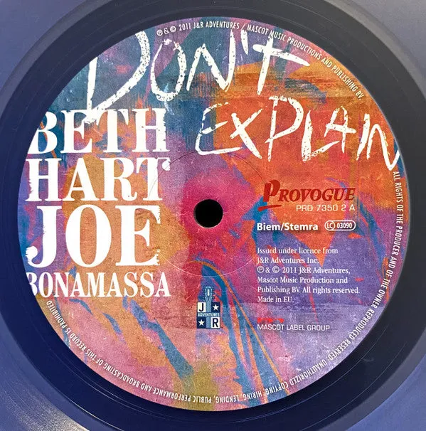 Beth Hart Joe Bonamassa Don't Explain vinile LP